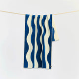 Slowtide Stripe Premium Woven Towel  Deep Pool