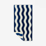 Slowtide Stripe Premium Woven Towel  Deep Pool
