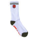Spitfire Big Head Fill Socks Whte/Olive/Red