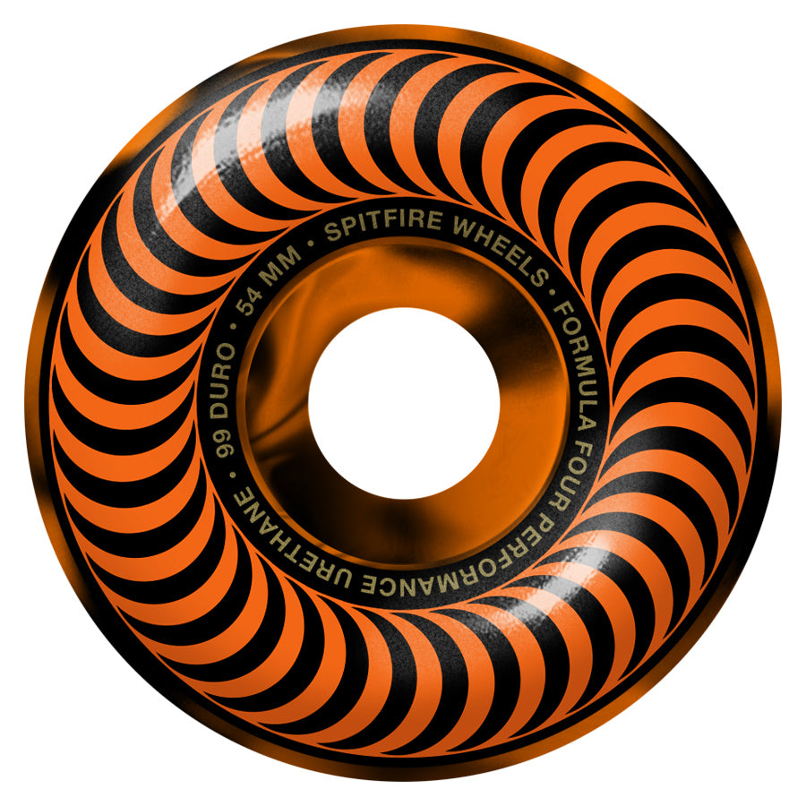 Spitfire F4 99D Classic Swirl Skateboard Wheels Black/Orange 54mm