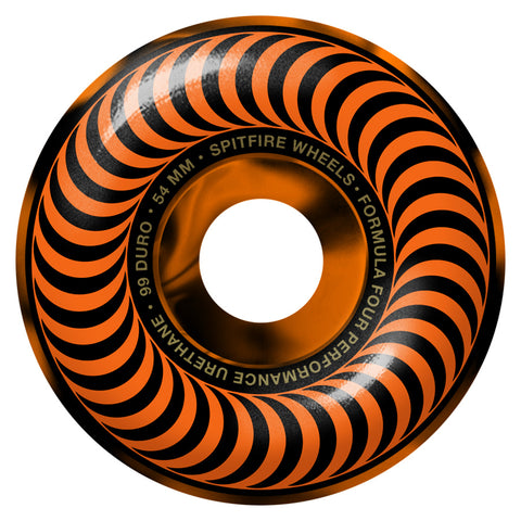 Spitfire F4 99D Classic Swirl Skateboard Wheels Black/Orange 54mm