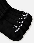 Rip Curl Brand Crew Sock 5 Pack