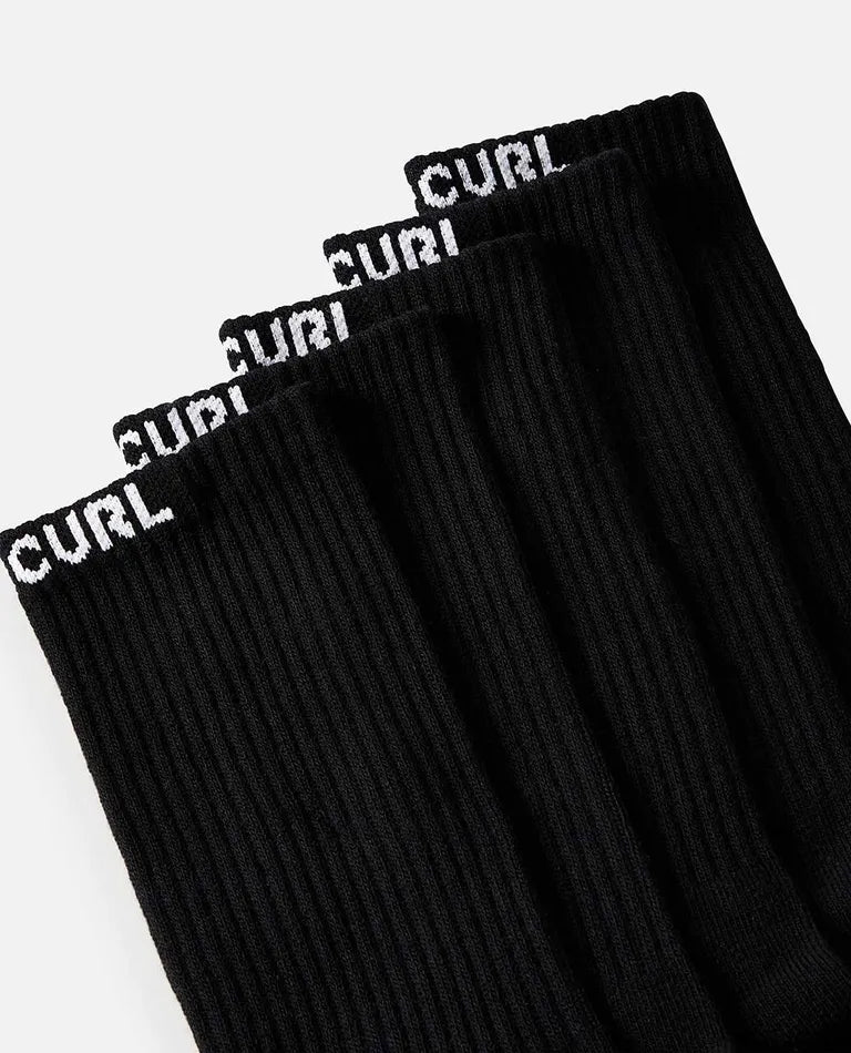 Rip Curl Brand Crew Sock 5 Pack