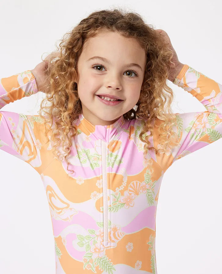 Rip Curl Sunkissed Long Sleeve Surf Suit - Girls (1-8 years)