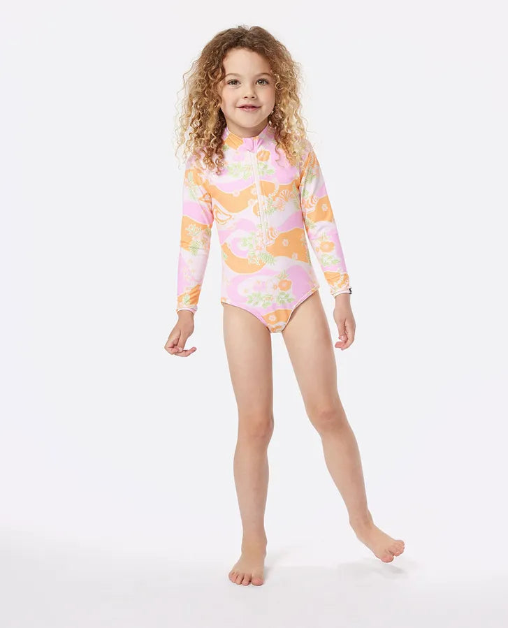 Rip Curl Sunkissed Long Sleeve Surf Suit - Girls (1-8 years)