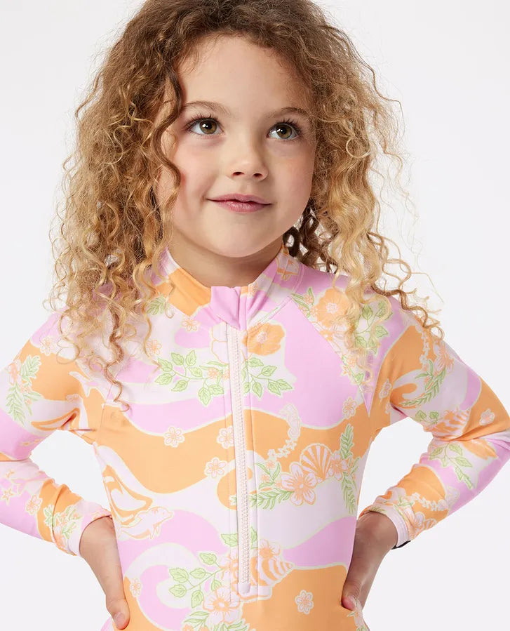 Rip Curl Sunkissed Long Sleeve Surf Suit - Girls (1-8 years)