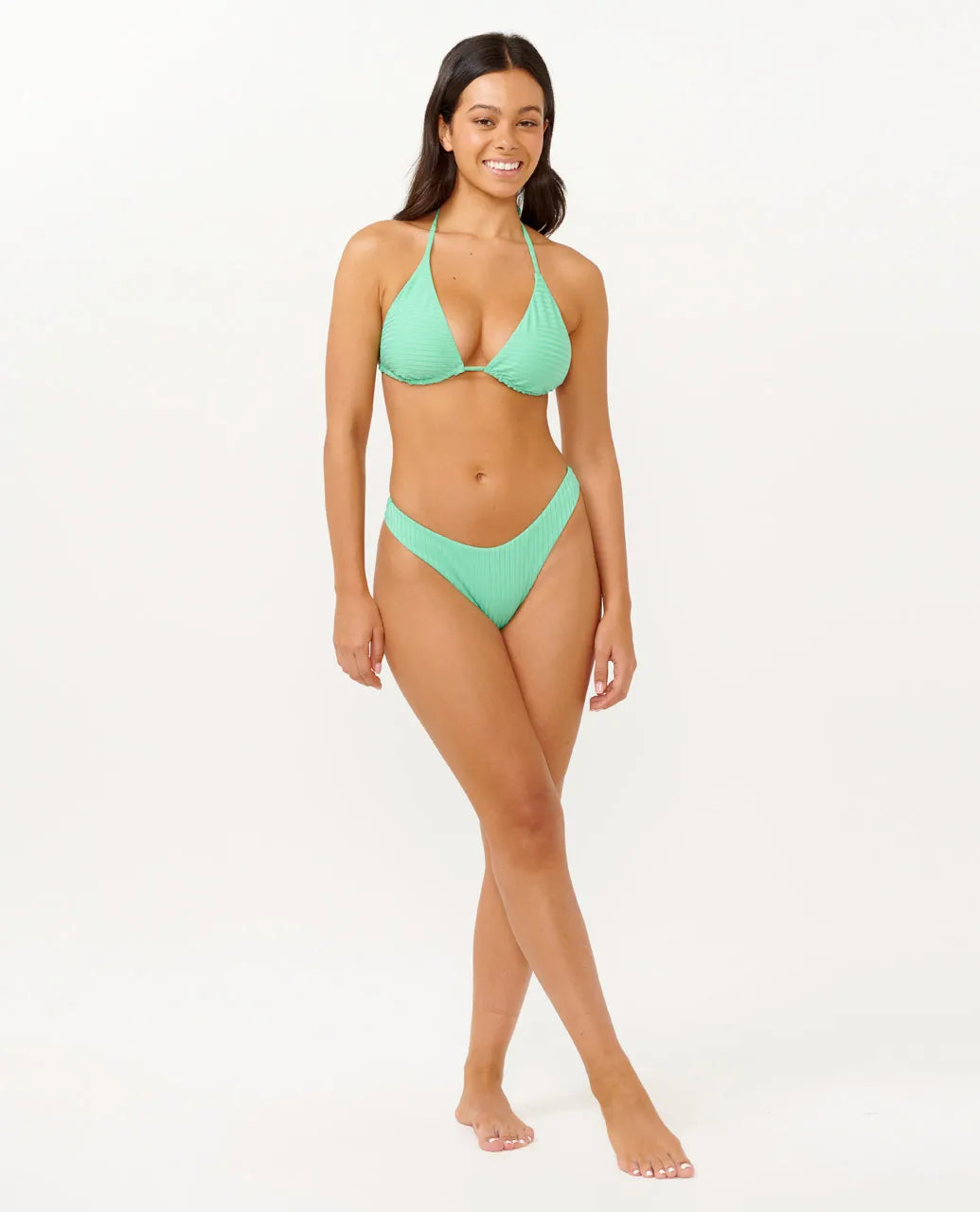 Rip Curl Premium Surf High Leg Skimpy Coverage Bikini Bottoms
