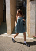 Afends Voyager Recycled Mini Dress Deep Olive Voyager