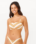 Catalina Stripe Bandeau Bikini Top