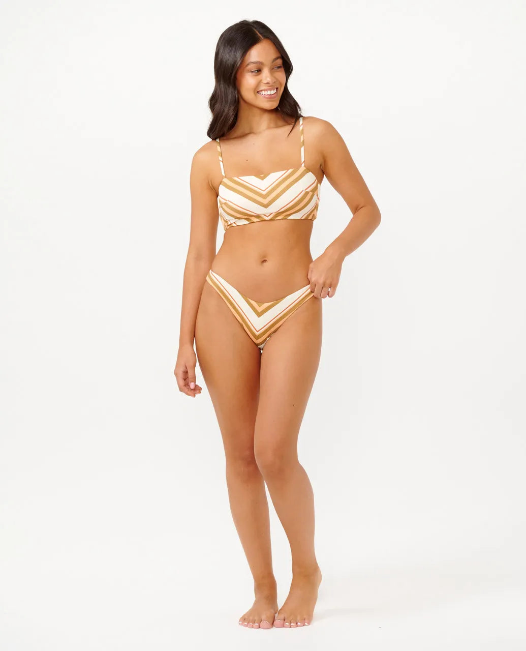 Rip Curl Catalina Stripe High Cheeky Coverage