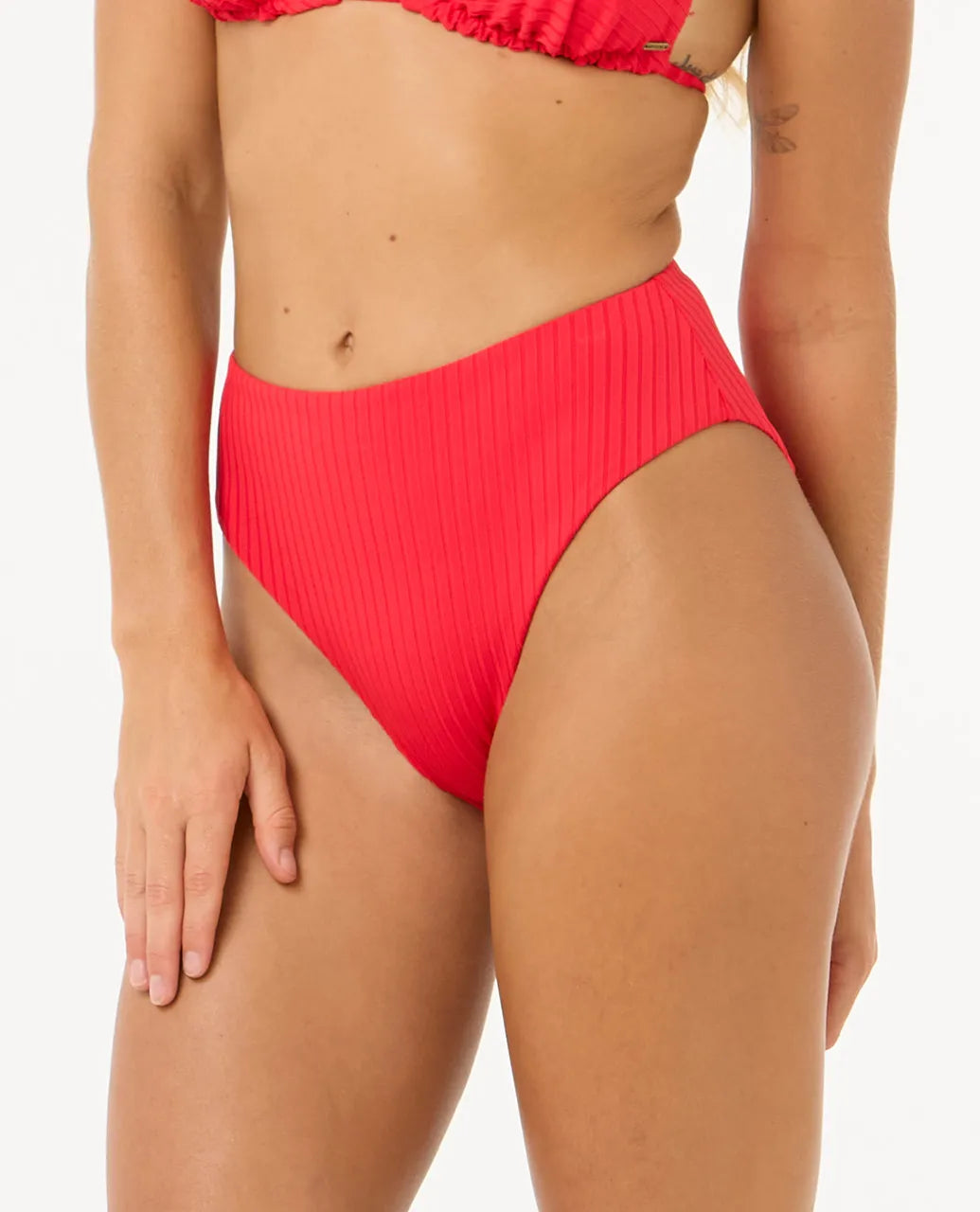 Rip Curl Premium Surf Retro High Good Coverage Bikini Bottom