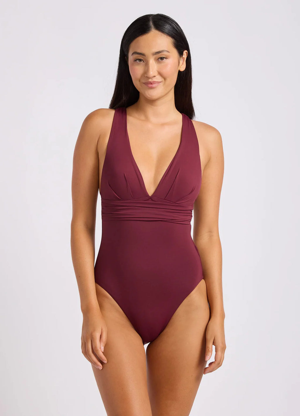 Seafolly S.Collective Cross Back One Piece - Dark Burgundy