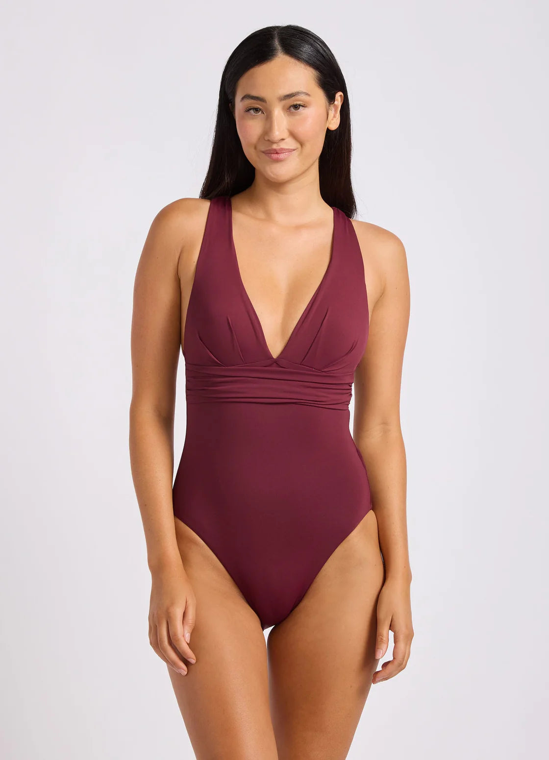 Seafolly S.Collective Cross Back One Piece - Dark Burgundy