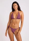 Seafolly BatikBloom Longline Slide Tri Dark Burgundy