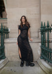 Poet Recycled Lace Maxi Dress - Black