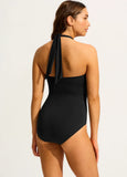 Seafolly Collective Halter Bandeau One Piece Black