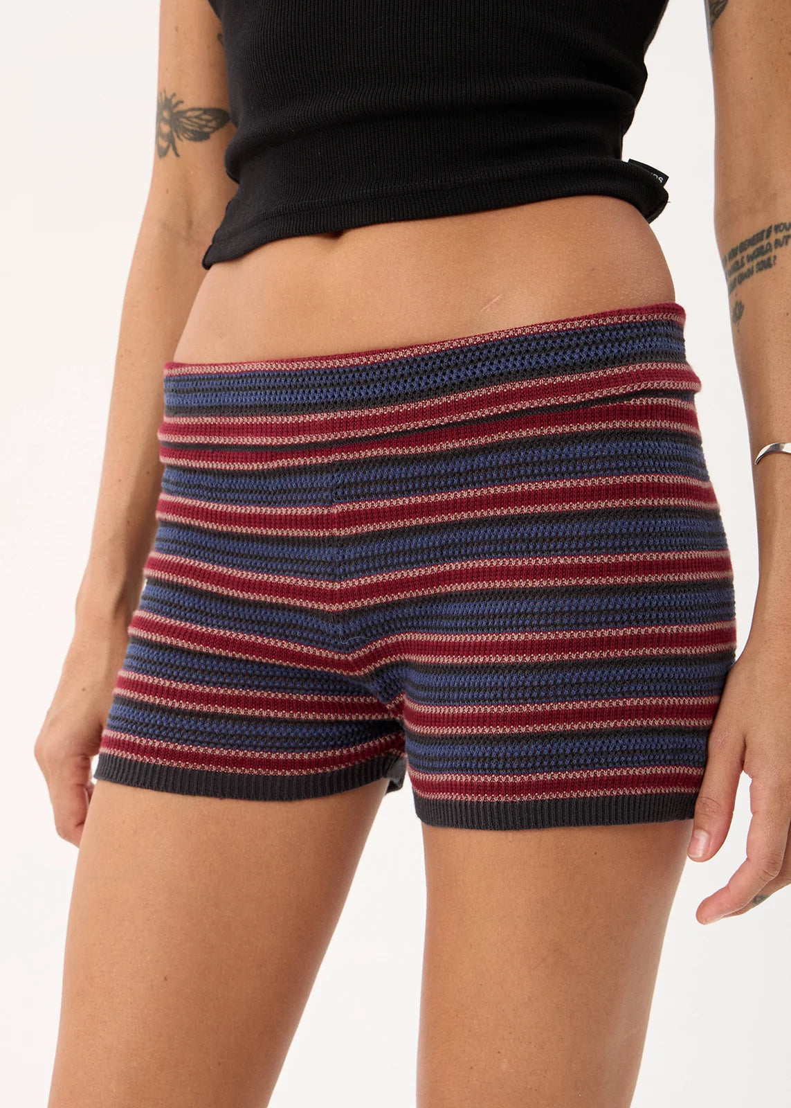 Afends Pippa Organic Knit Short Club Stripe