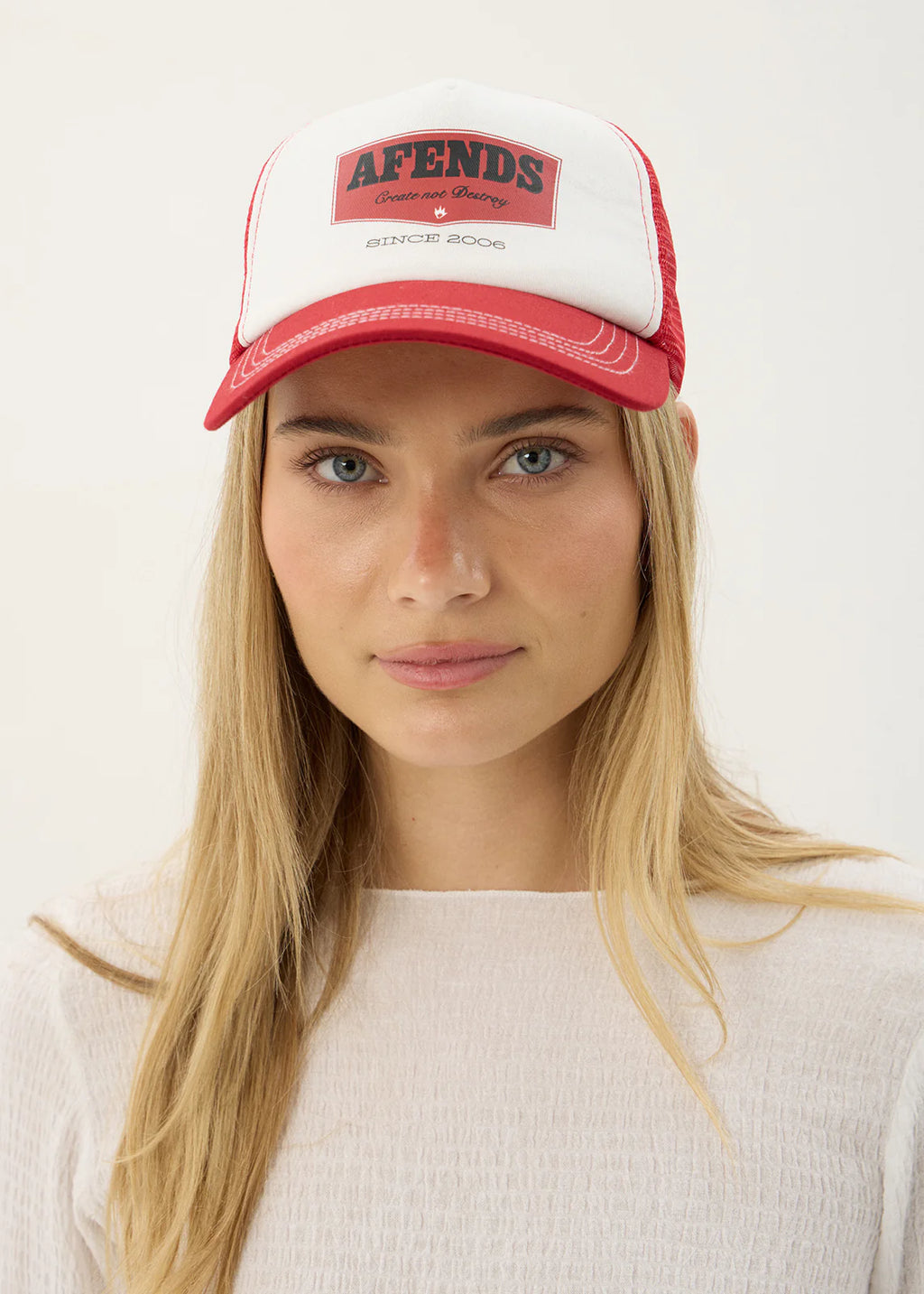 Afends Trophy Recycled Trucker Cap - Ketchup