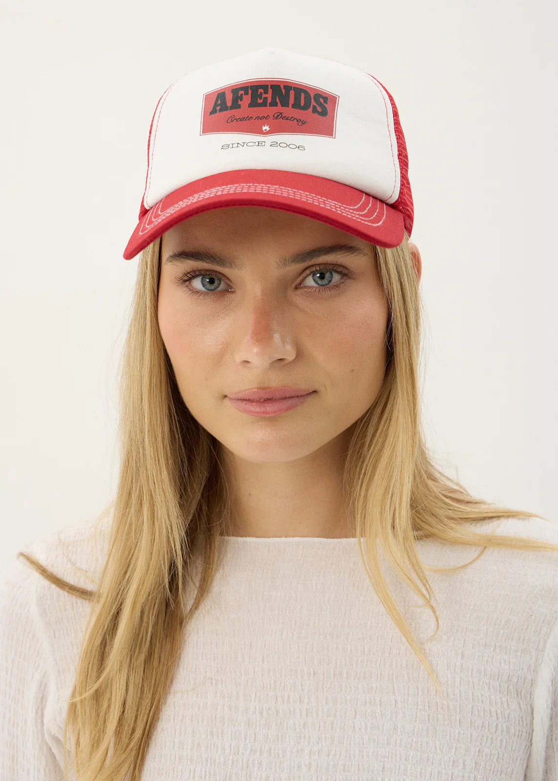 Afends Trophy Recycled Trucker Cap - Ketchup