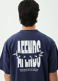 Afends Bad Dog Recycled Heavyweight Boxy Tee - Washed Deep Sea