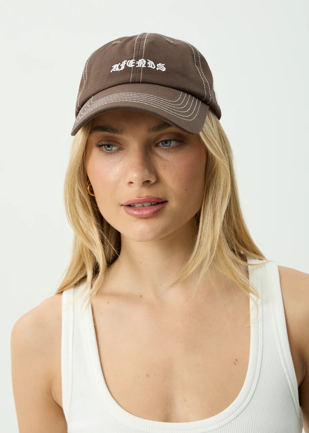 Afends Breathe Recycled Six Panel Cap - Coffee