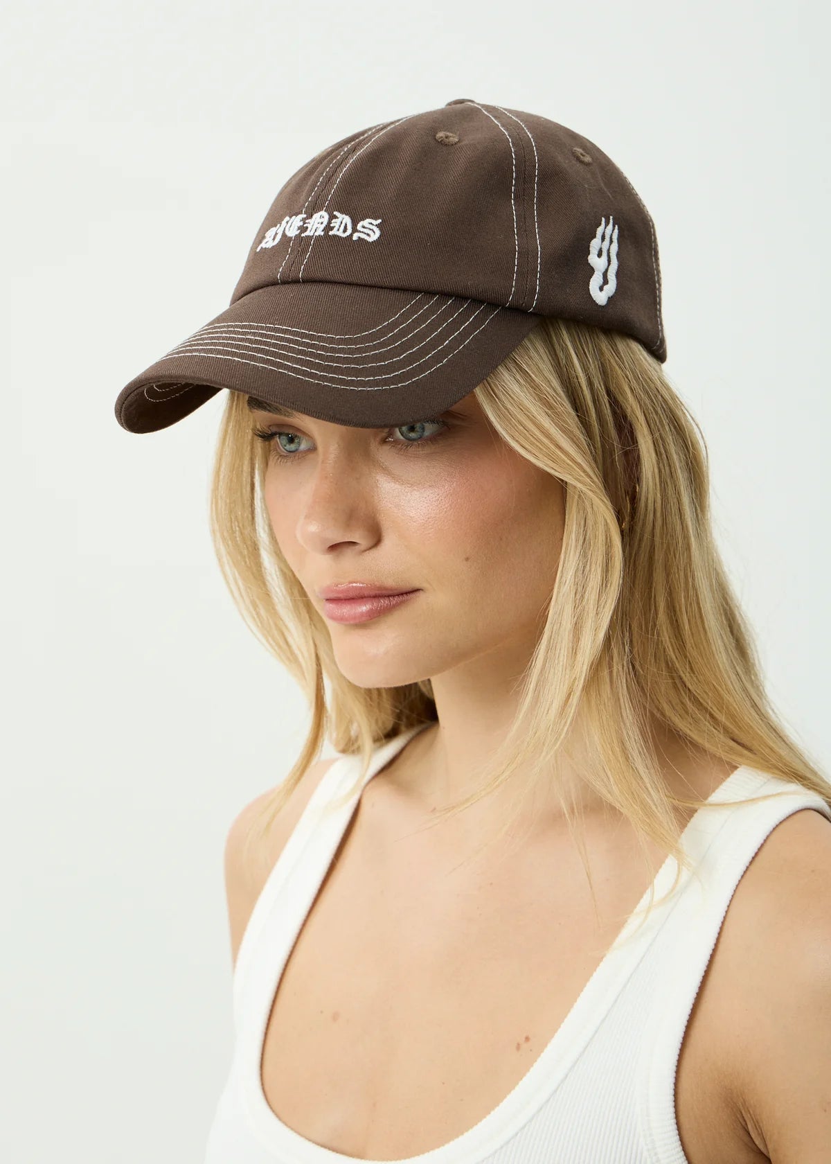 Afends Breathe Recycled Six Panel Cap - Coffee
