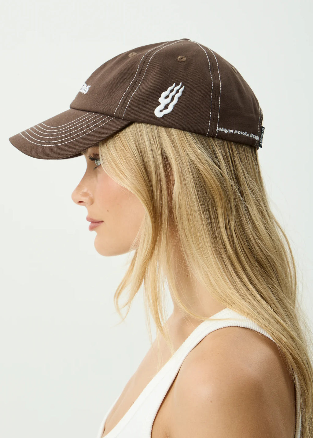 Afends Breathe Recycled Six Panel Cap - Coffee
