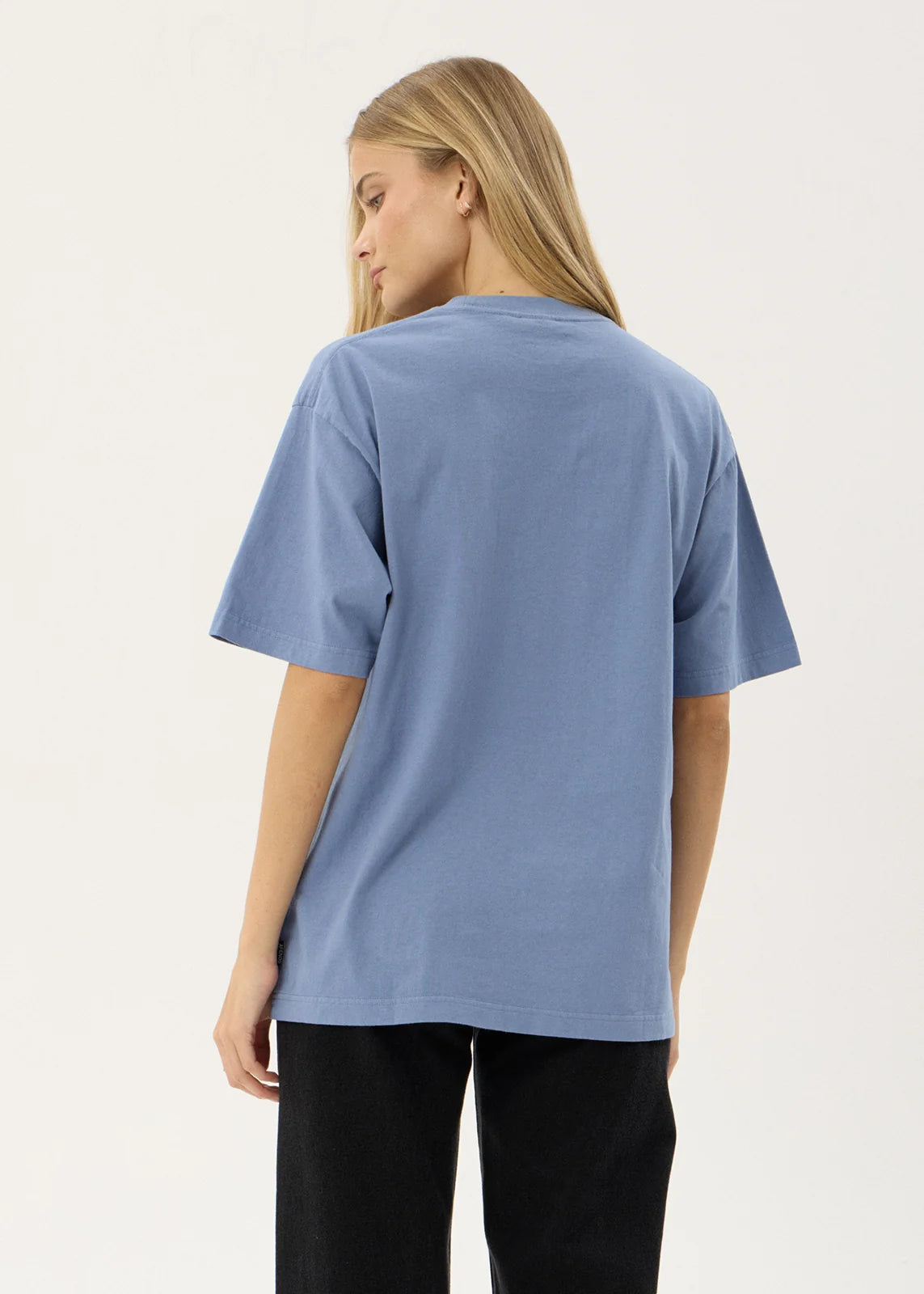 Afends Horoscope Recycled Boxy Tee - Washed Slate Blue