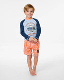 Rip Curl Cosmic Surfing UPF Long Sleeve Rash Vest Boys 1-8