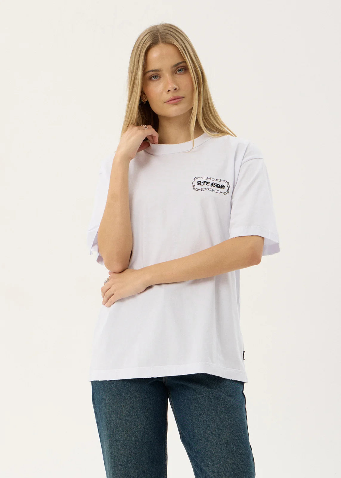 Afends Spiritual Recycled Heavyweight Boxy Tee - White