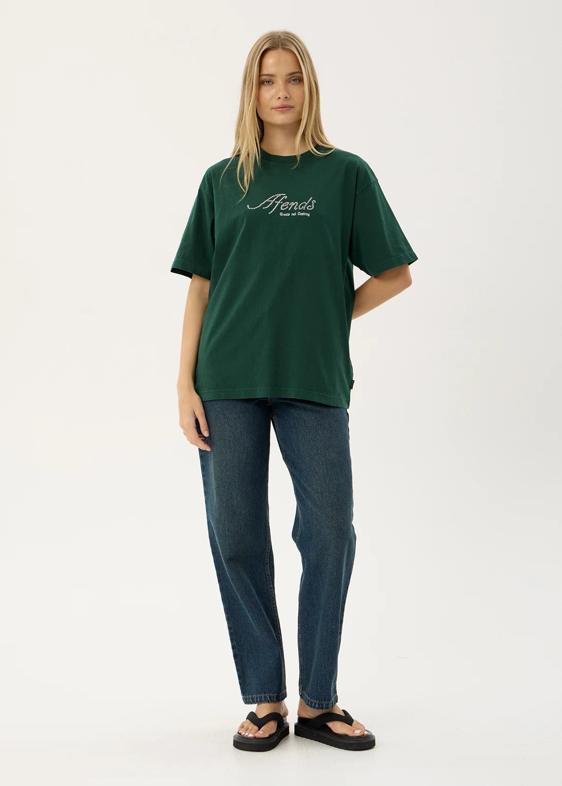 Afends Horoscope Recycled Boxy Tee - Washed Pine