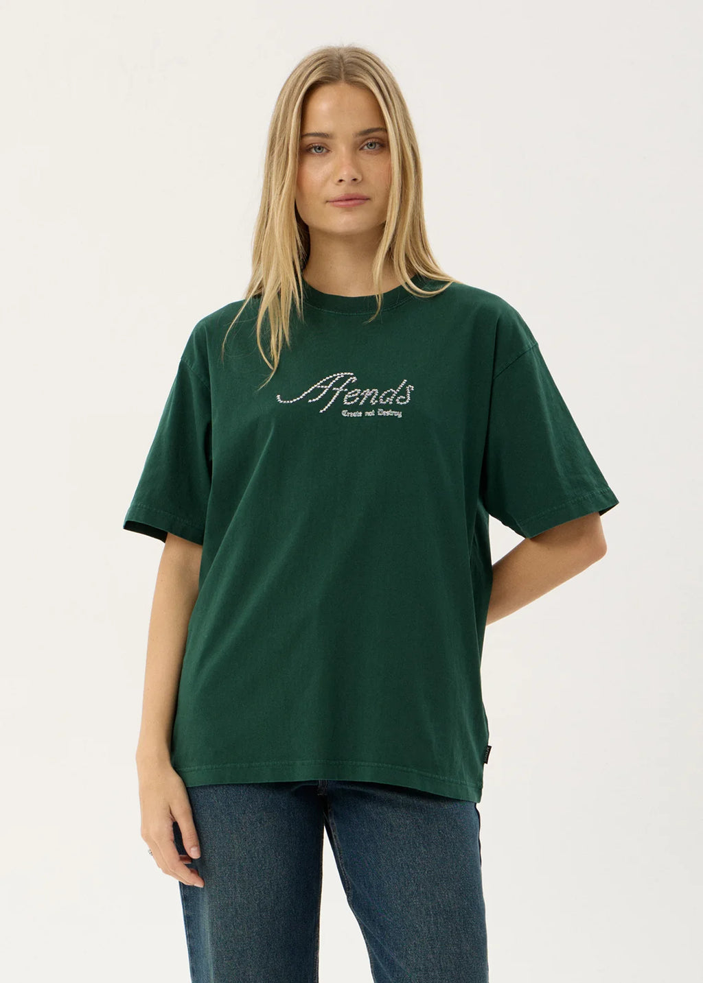 Afends Horoscope Recycled Boxy Tee - Washed Pine