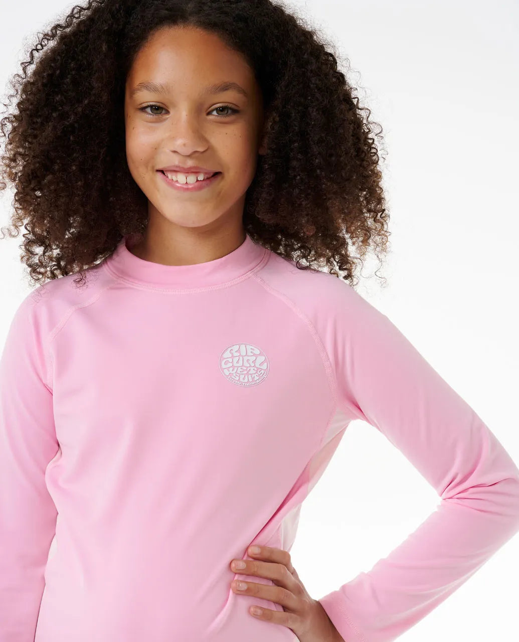 Rip Curl Icon Brushed Long Sleeve Rash Vest - Girls (8-16 years)