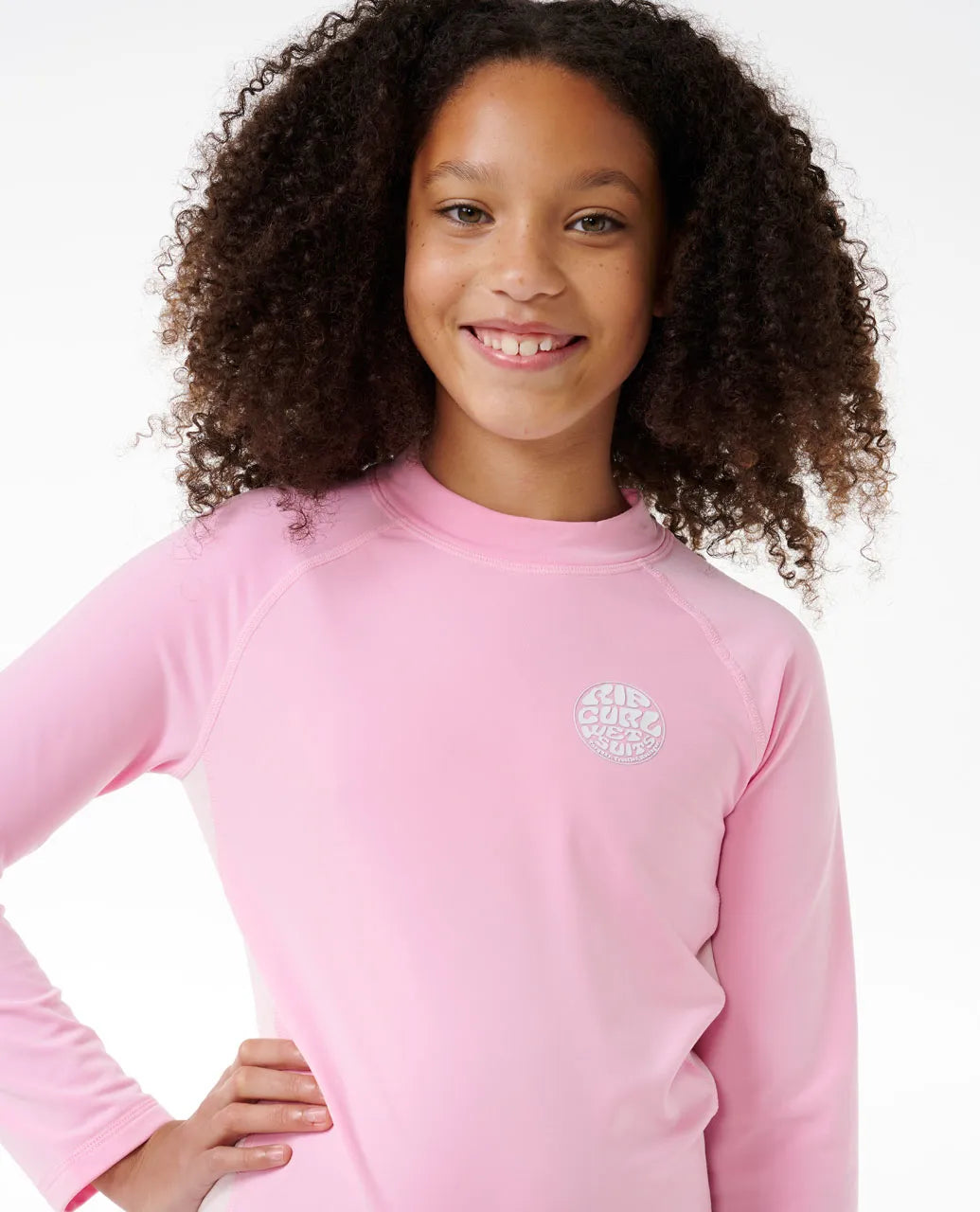 Rip Curl Icon Brushed Long Sleeve Rash Vest - Girls (8-16 years)