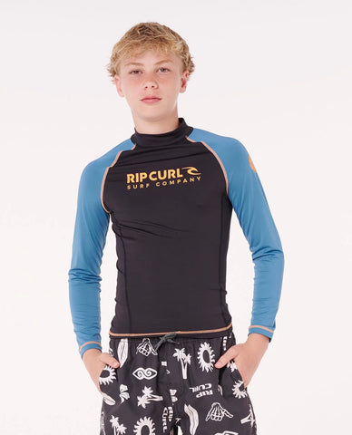 Rip Curl Shock UPF Long Sleeve Rash Vest Boys