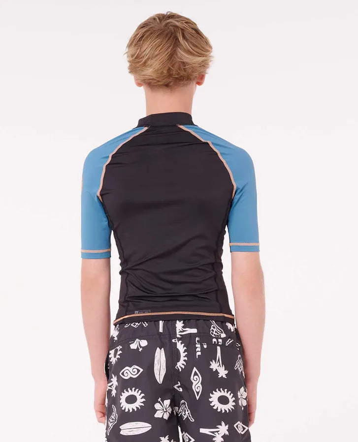 Rip Curl Shock UPF Short Sleeve Rash Vest Boys