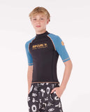 Rip Curl Shock UPF Short Sleeve Rash Vest Boys