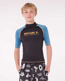 Rip Curl Shock UPF Short Sleeve Rash Vest Boys