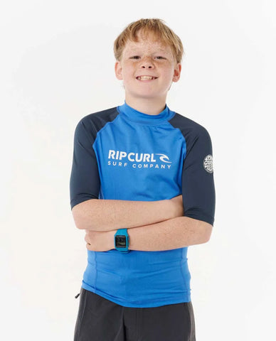 Rip Curl Shock UPF Short Sleeve Rash Vest Boys