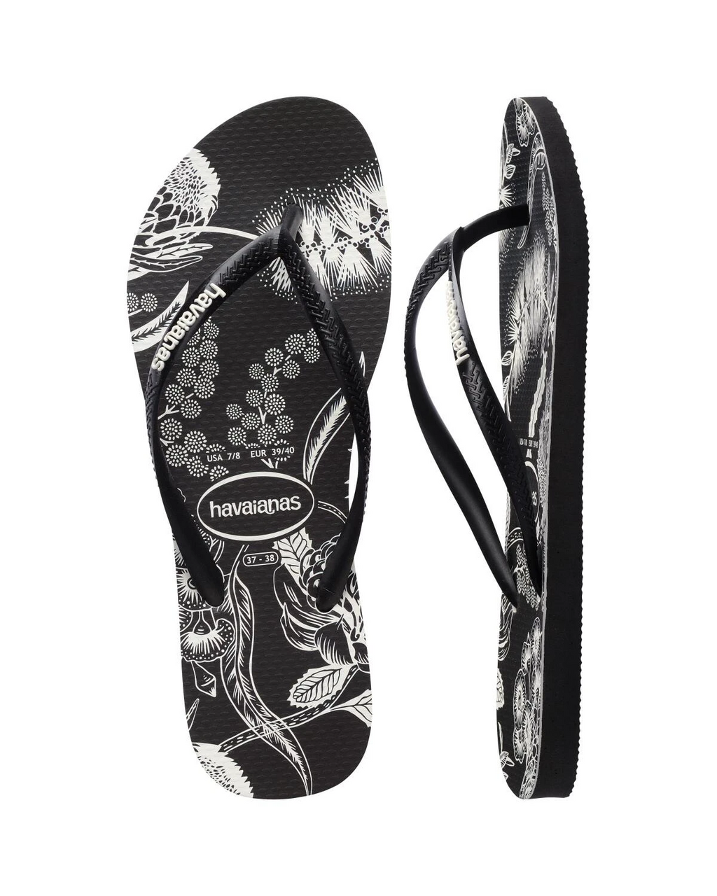 Havainas Slim B & W Native Black/White