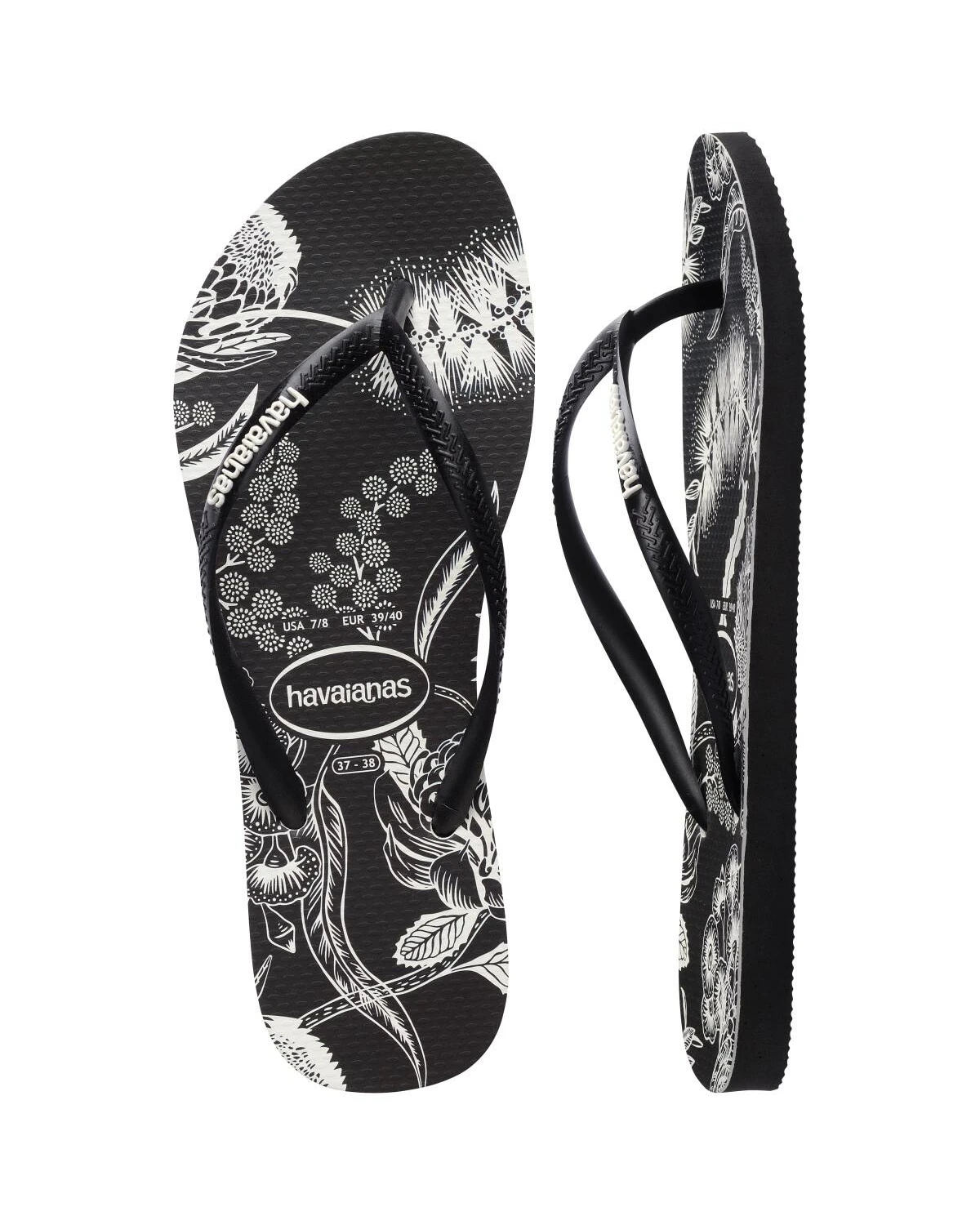 Havainas Slim B & W Native Black/White