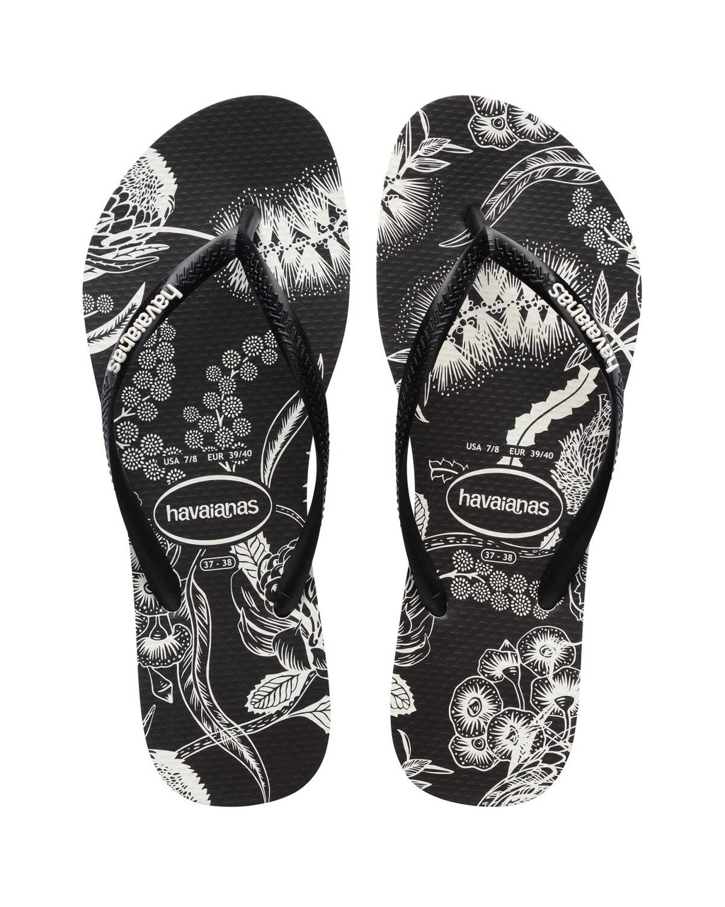 Havainas Slim B & W Native Black/White