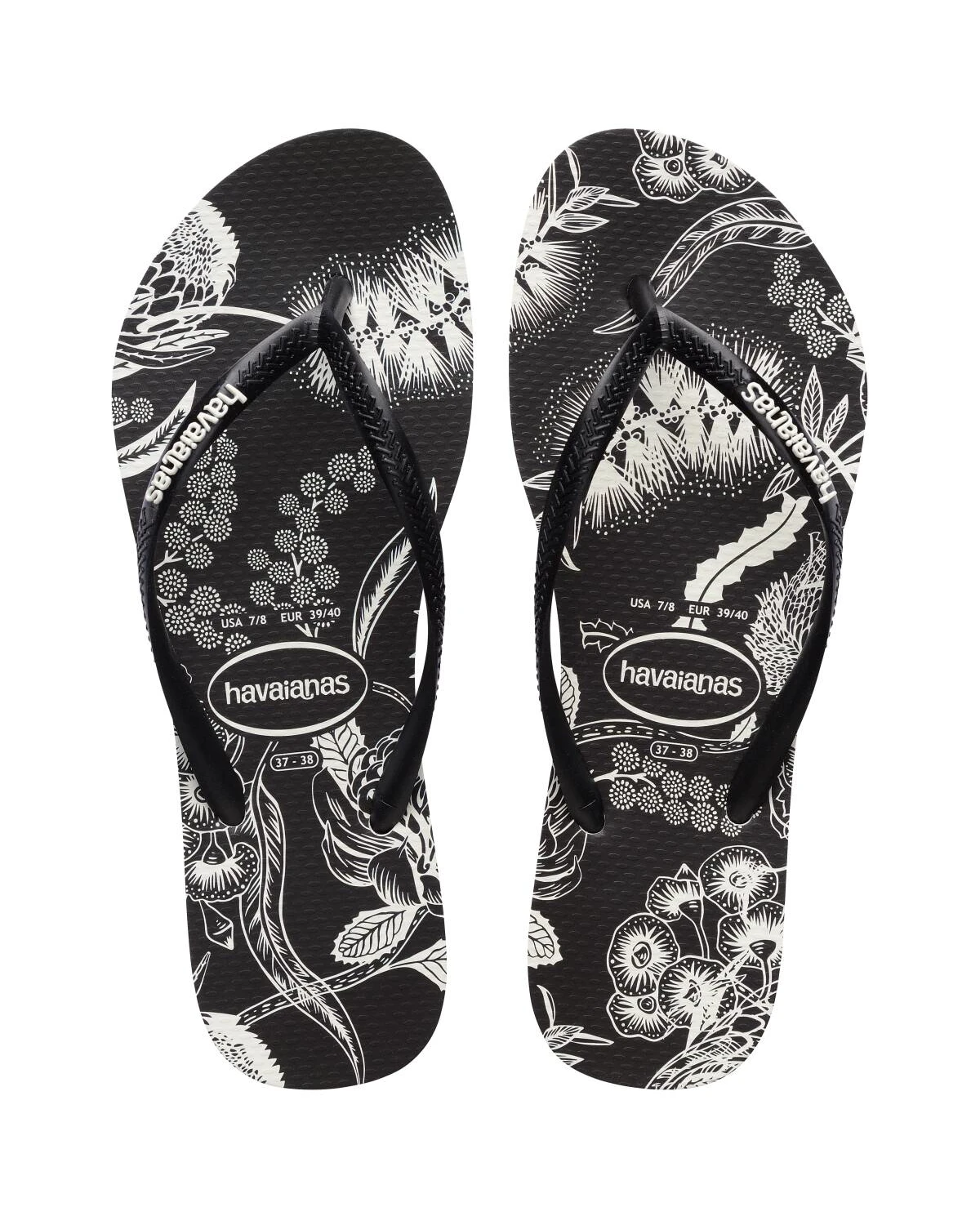 Havainas Slim B & W Native Black/White