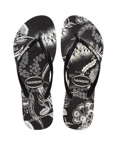 Havainas Slim B & W Native Black/White
