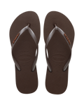 Havainas Slim Metal Logo Dark Brown