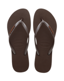 Havainas Slim Metal Logo Dark Brown