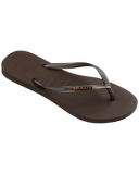 Havainas Slim Metal Logo Dark Brown