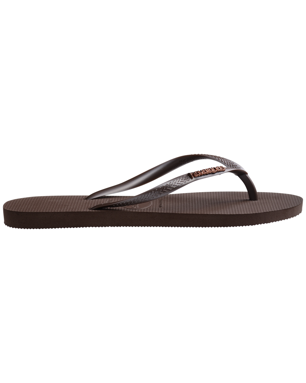 Havainas Slim Metal Logo Dark Brown
