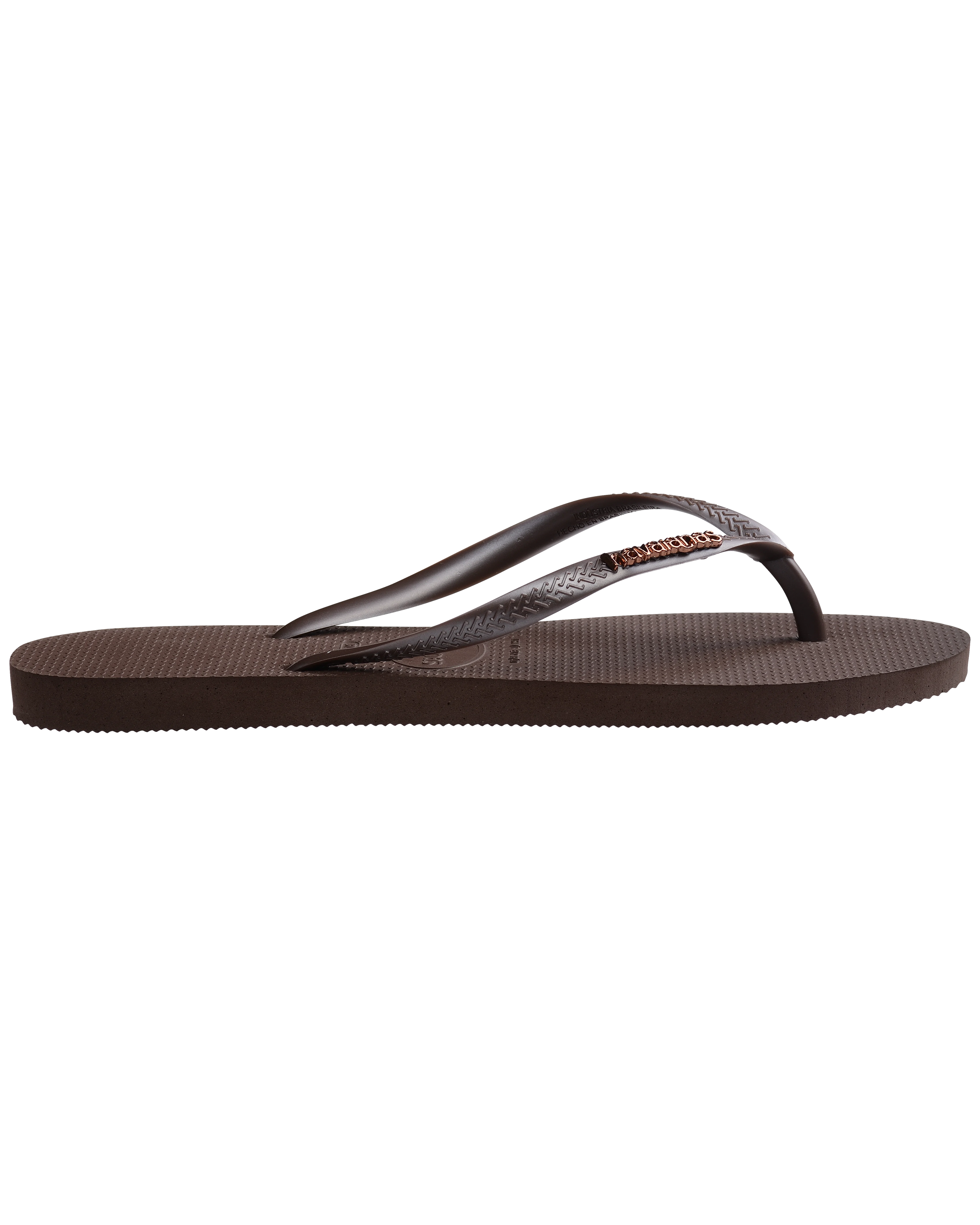 Havainas Slim Metal Logo Dark Brown