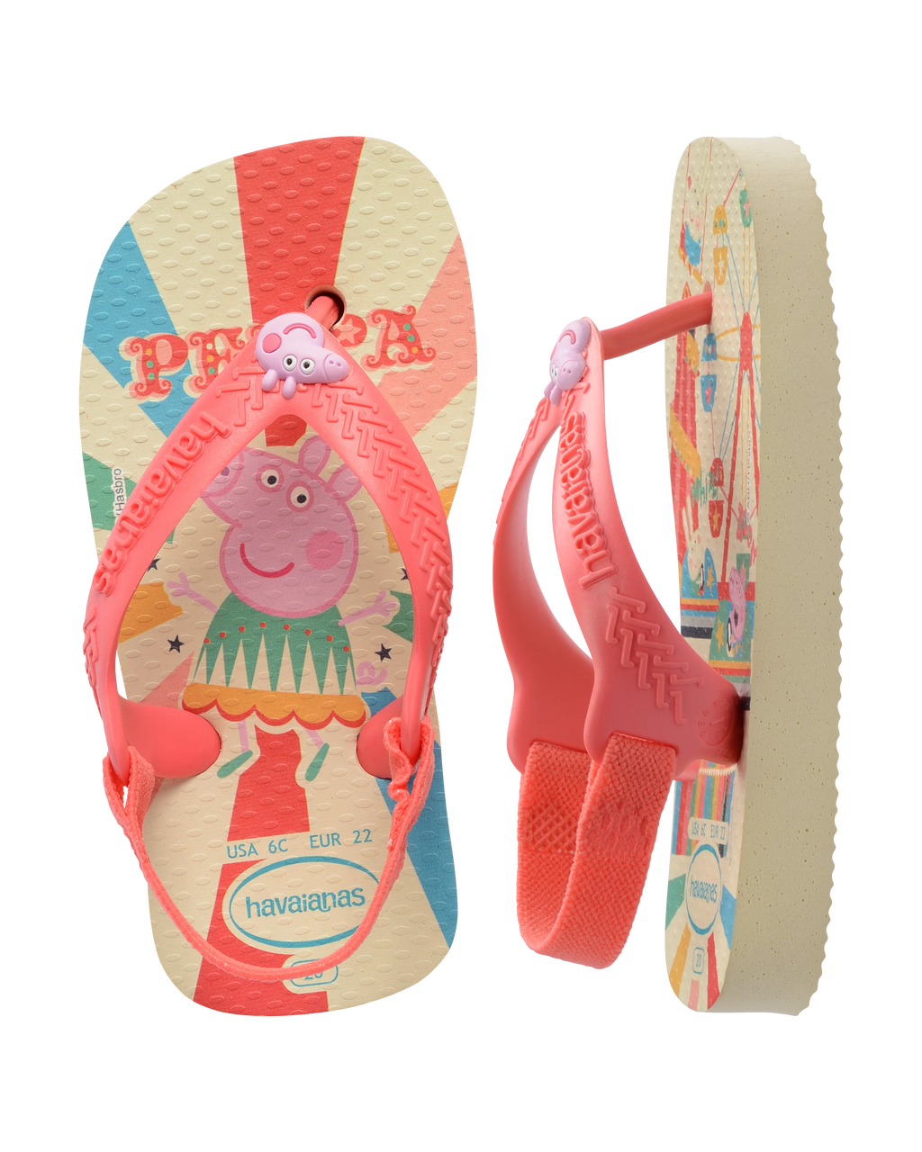 Havaianas Baby Peppa Pig Circus Buttercream/Coral